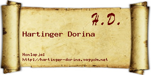 Hartinger Dorina névjegykártya